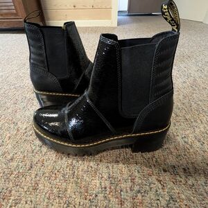 Dr. Martens Black Patent Ankle Boots